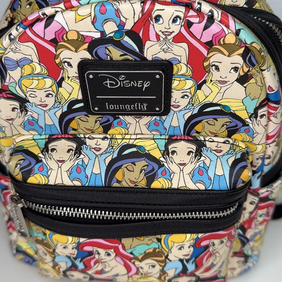 Loungefly Disney RARE Princesses Cinderella, Jasmine, Snow White, Mini Backpack - Picture 3 of 12